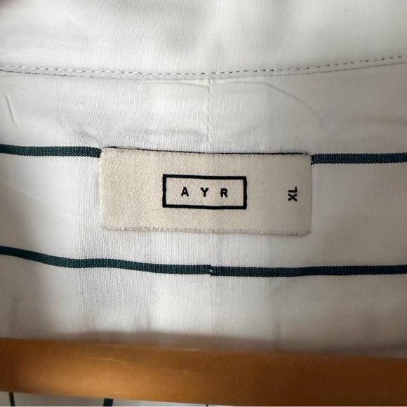 AYR Oversized White and Blue Button-Up Shirt navy pinstripe, XL - Picture 4 of 14